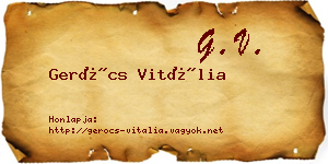 Gerócs Vitália névjegykártya